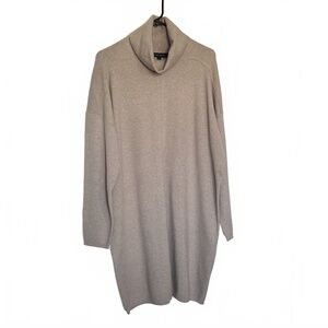 Banana Republic Cowl Neck Tunic Sweater Taupe Heather XL